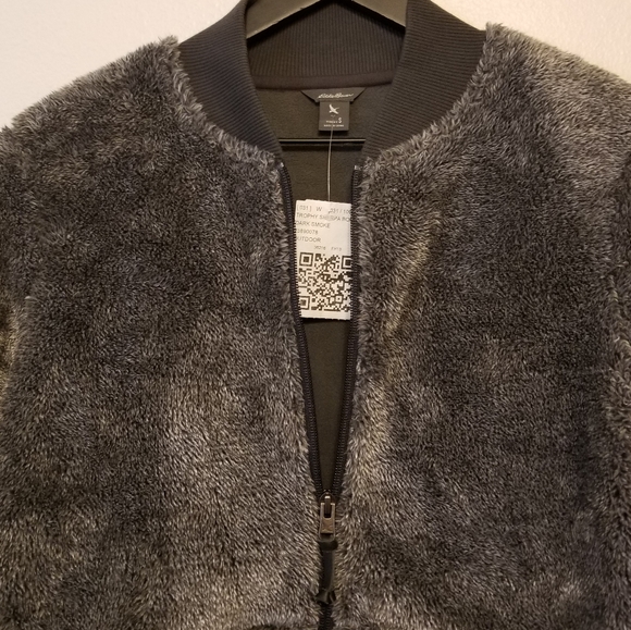 Eddie Bauer Trophy sherpa Bomber in dark smoke - Picture 2 of 7